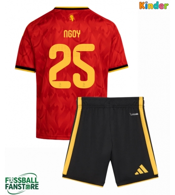 Belgien Nathan Ngoy #25 Replik Heimtrikot Kinder WM 2026 Kurzarm (+ Kurze Hosen)